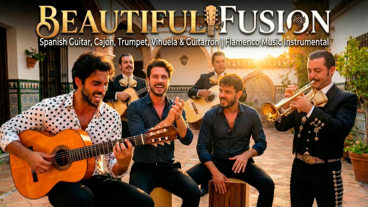 Flamenco & Mariachi Fusion — Spanish Guitar, Cajón, Trumpet & Vihuela | Flamenco Music Instrumental