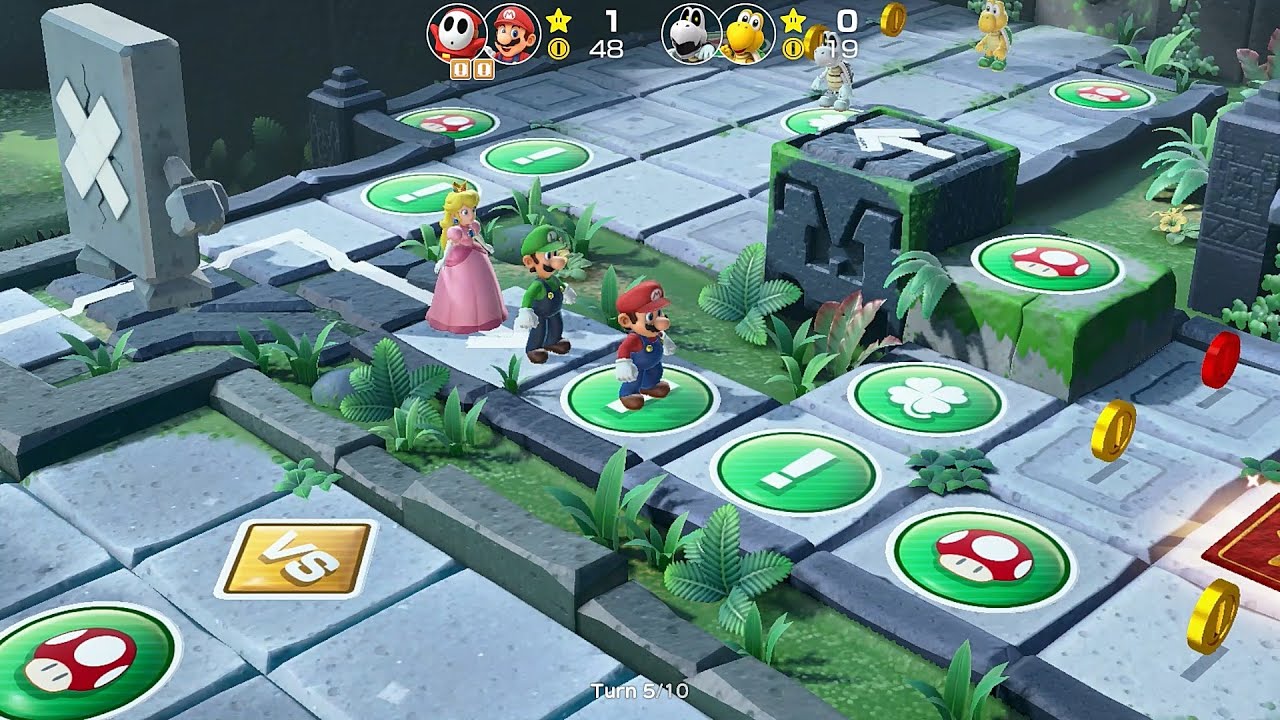 Super Mario Party Partner Party #2689 Domino Ruins Shy Guy & Mario vs Dry Bones & Koopa Troopa