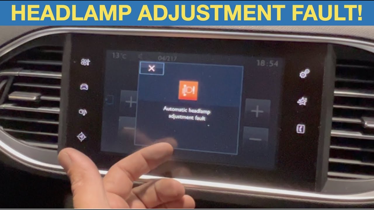 Peugeot 308 2015 г. Устранена неисправность автоматической регулировки фар!