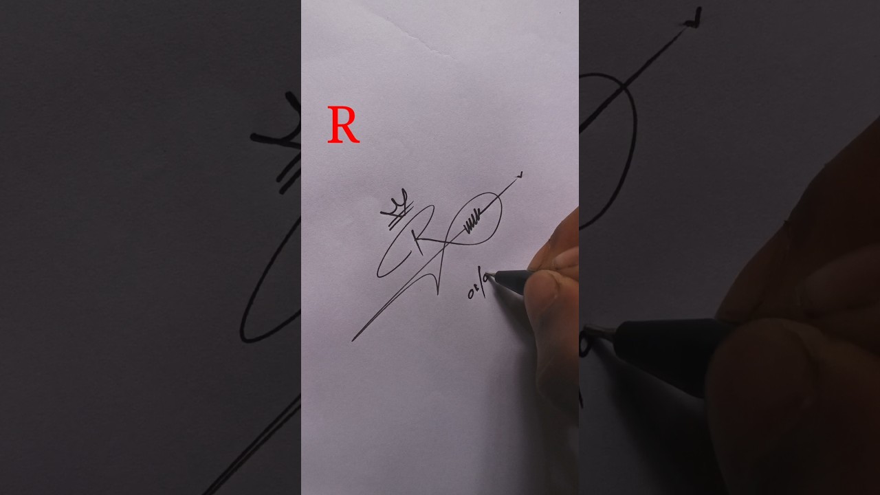 How to sign for R letter #signaturestyle #howto