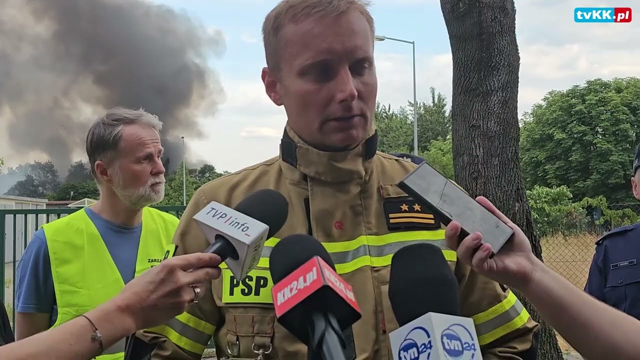 Pożar hali magazynowej przy ulicy Stalmacha
