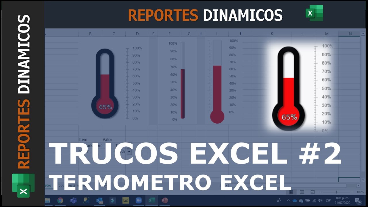 Como hacer grafico termometro excel - TRUCOS EXCEL #2