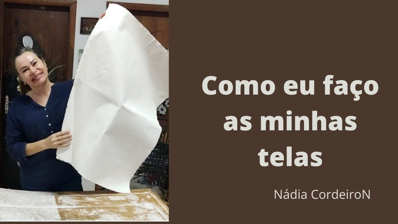 COMO FAZER UMA TELA DE PINTURA COM TECIDO- FÁCIL