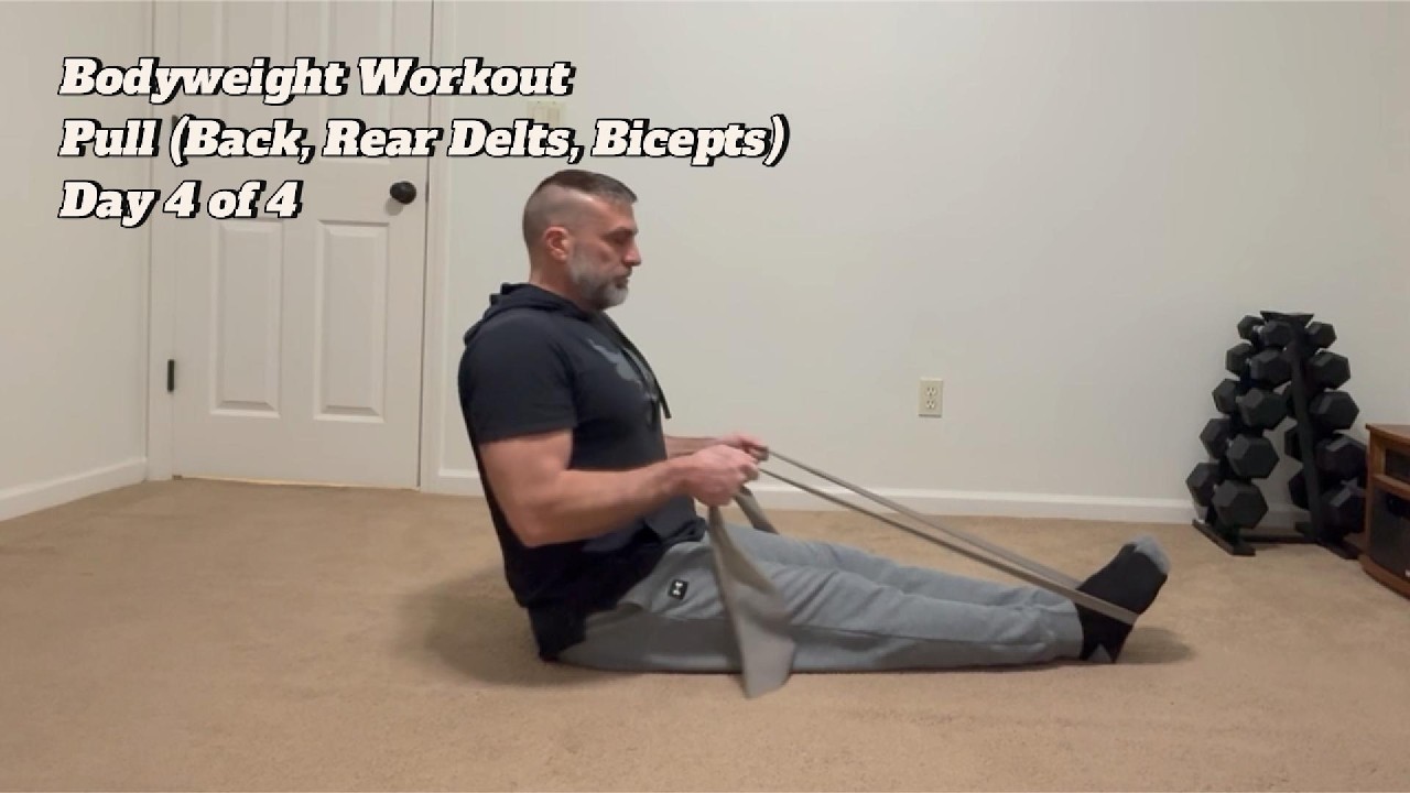 Bodyweight Workout — Pull - Back/Rear Delts/Biceps (Day 4)
