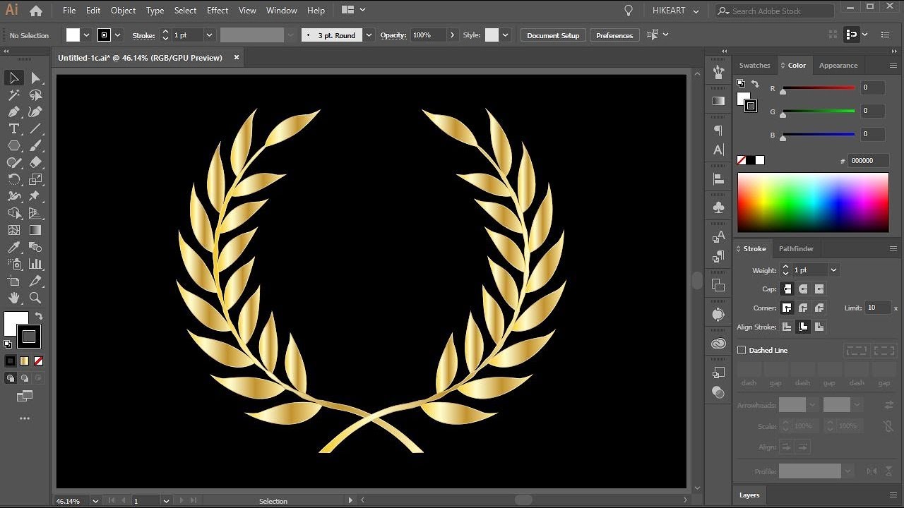 Как создать лавровый венок в Adobe Illustrator