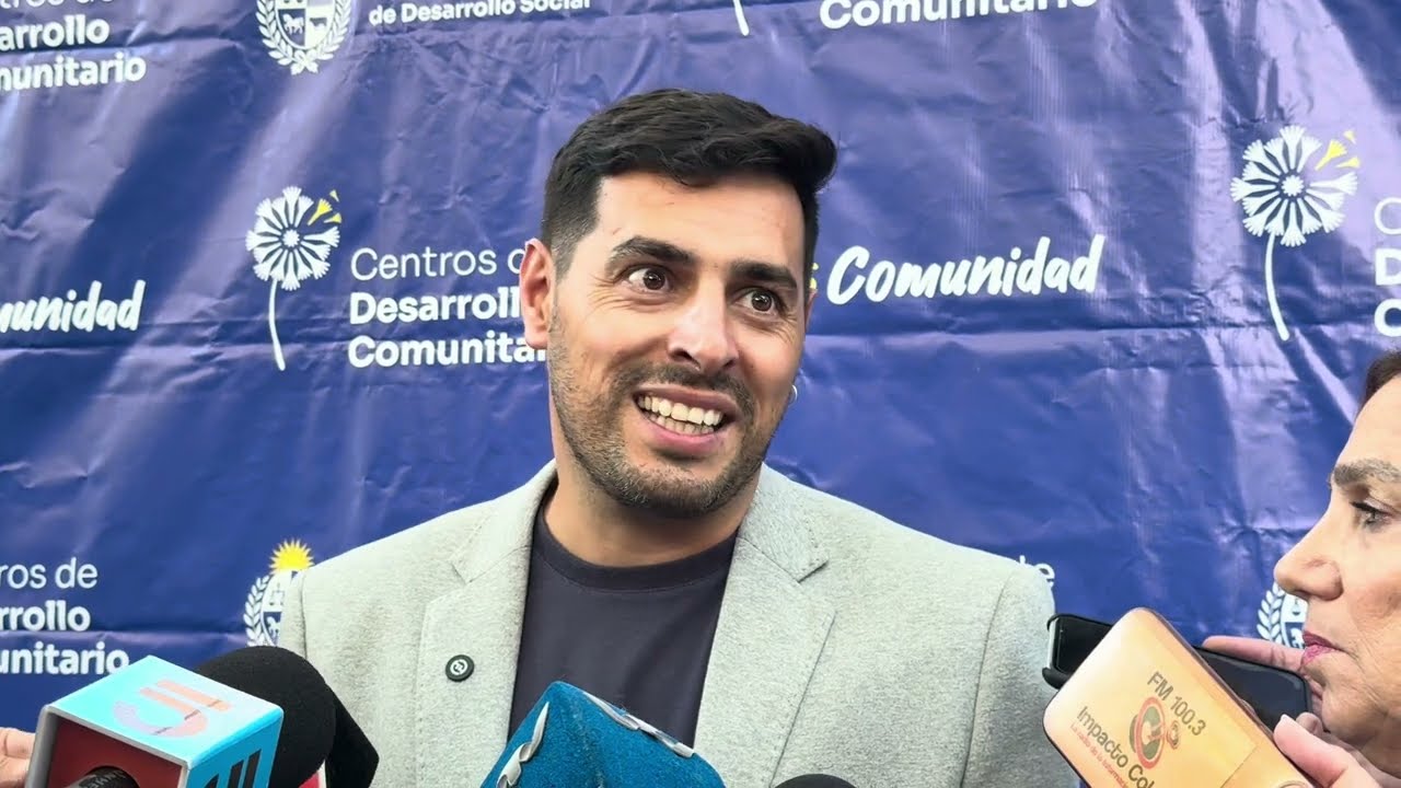 Declaraciones del director departamental Maximiliano Olaverry en la inauguración del CDC en Colonia.