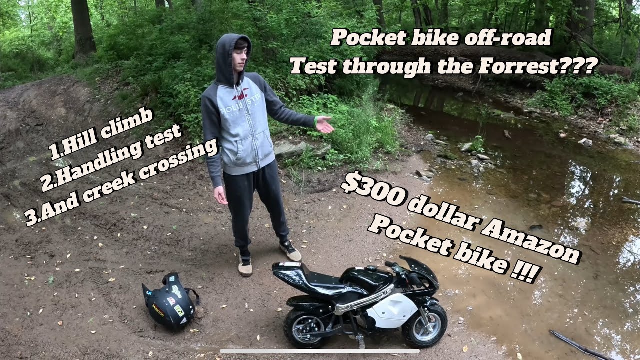 Aggressive off-roading on pocket bike!