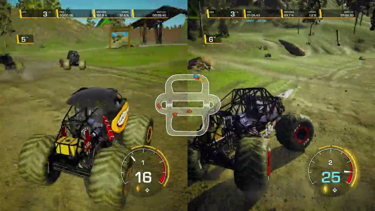 Monster Jam 2 CRUSH HOUR with monster trucks and Adventurous! (Nintendo switch 2-freeplay)