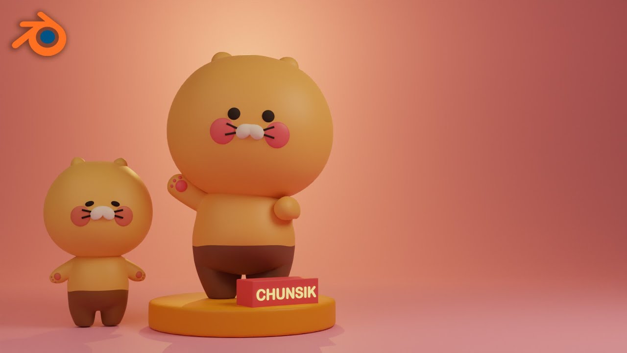 Blender character tutorial (CHUNSIK) 블렌더로 춘식이 만들기 튜토리얼