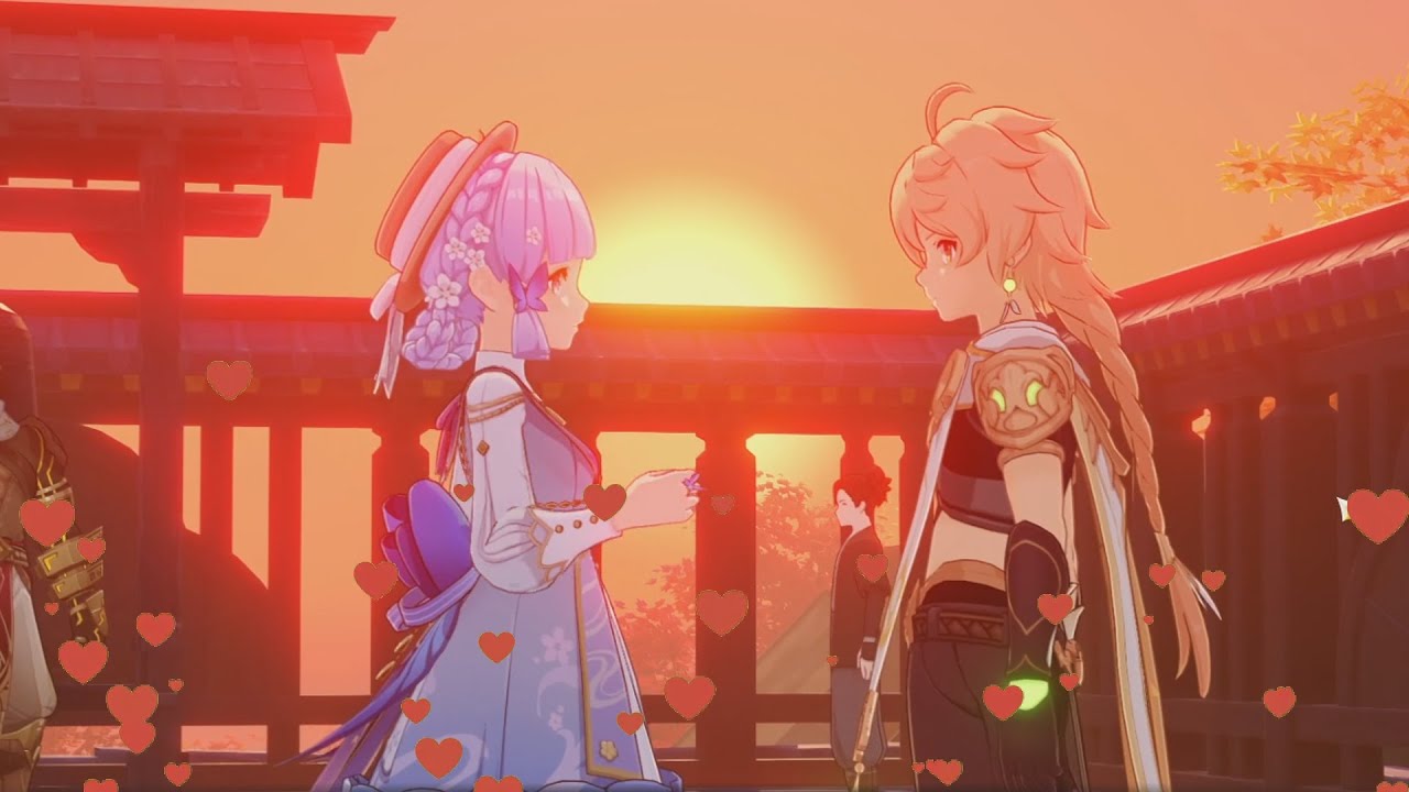 Ayaka and Aether being a couple. Best Moments - Genshin Impact