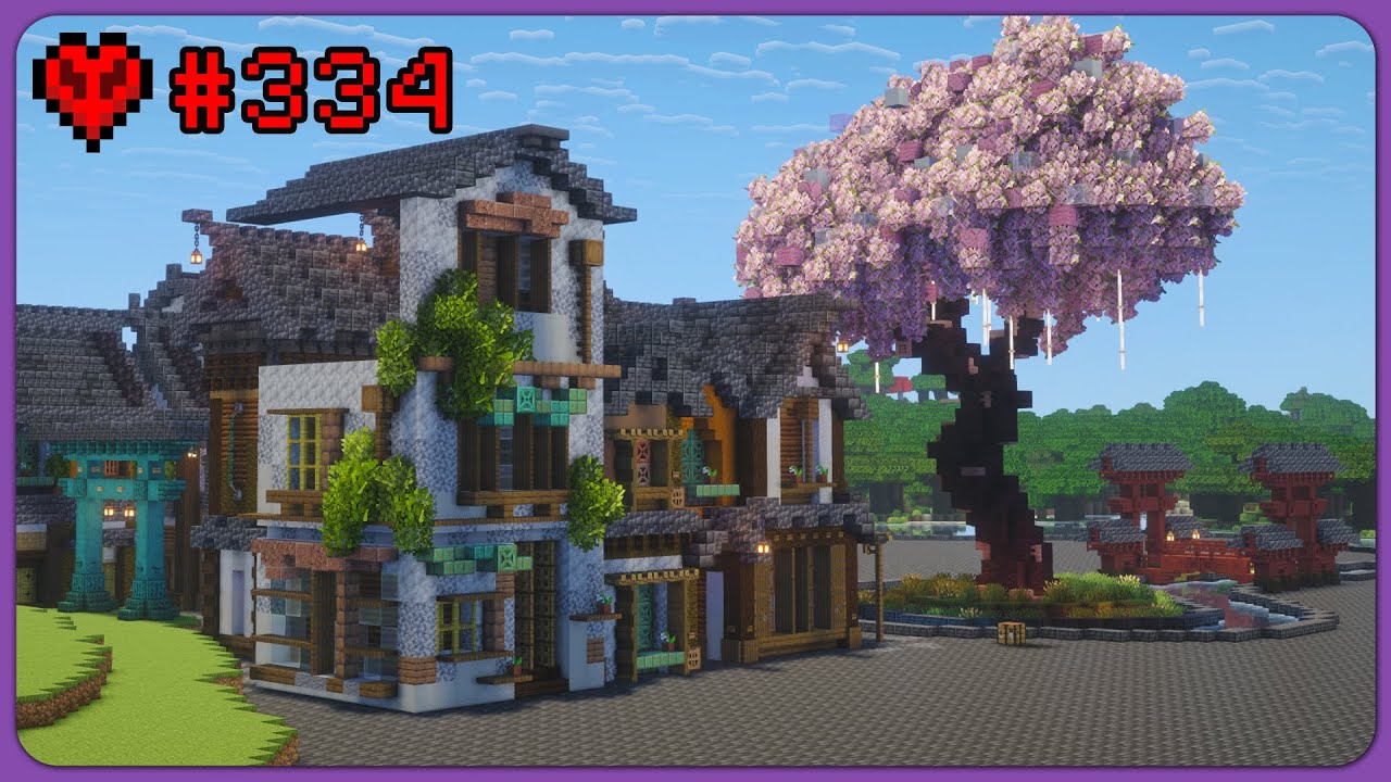 The Most Detailed House in my Japanese City (Minecraft Hardcore)
