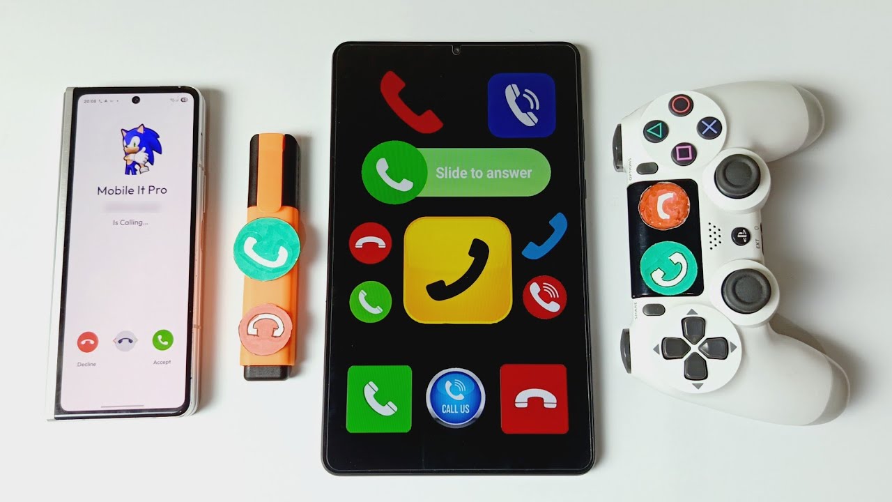 Samsung z fold3 vs xiaomi pad many button vs highlighter vs ps4 stick incoming call