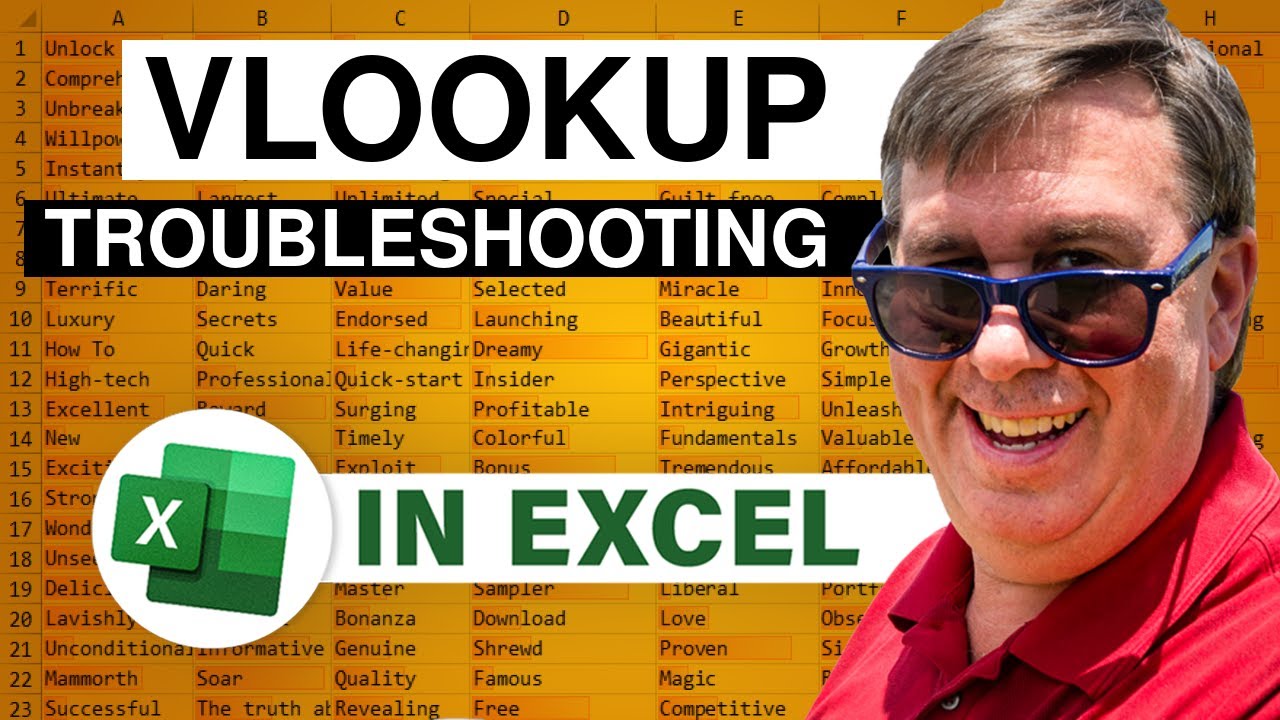 Excel - Troubleshooting VLOOKUP Won't Work in Excel - Episode 2027