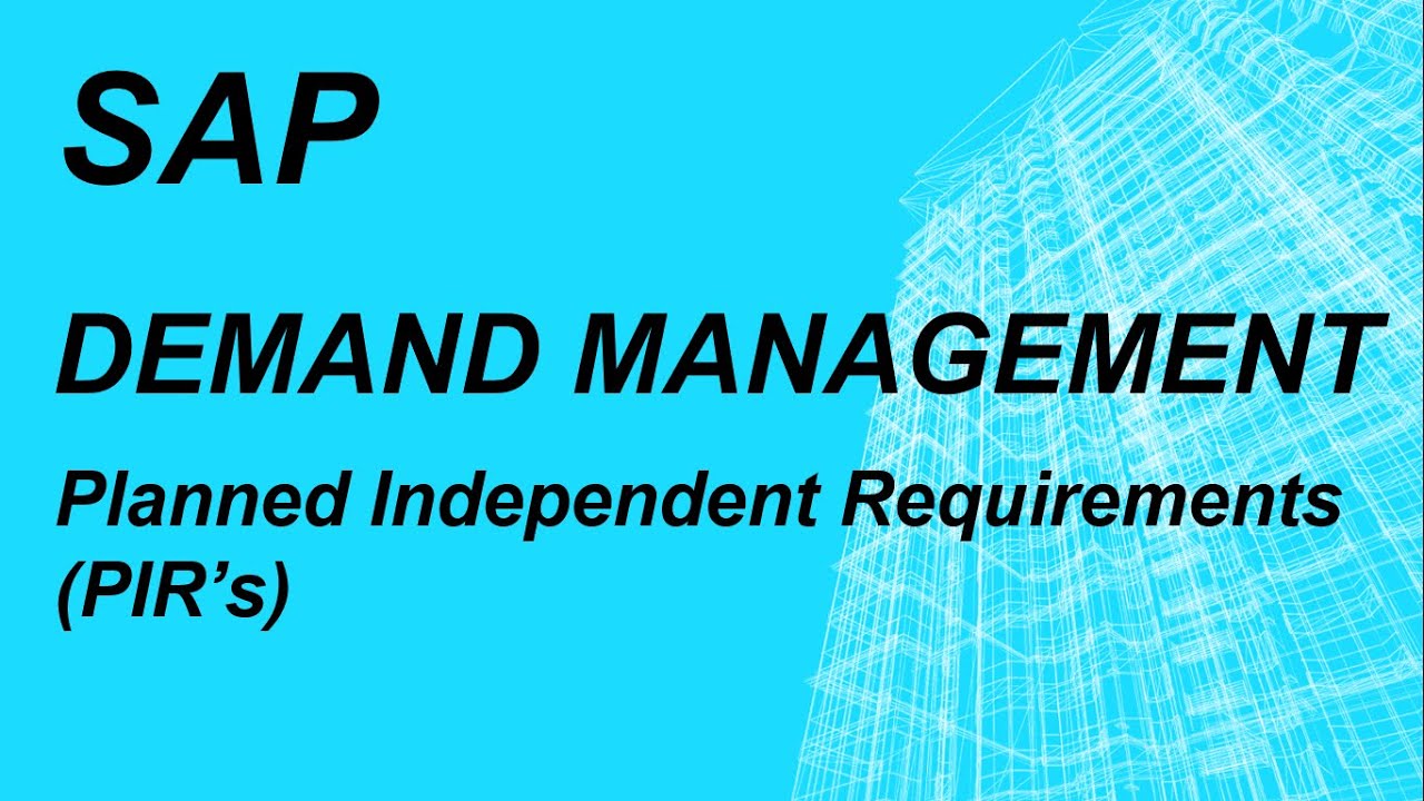 Что такое управление спросом (PIR) в SAP | Планирование производства SAP | Демонстрация SAP | Обу...