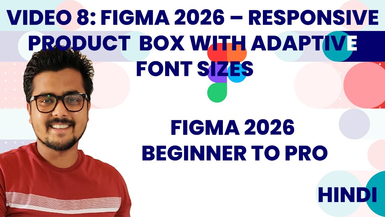 Video 8: Figma 2026 – Responsive Product Box with Adaptive Font Sizes | UI/UX Design Tutorial [EP-8]