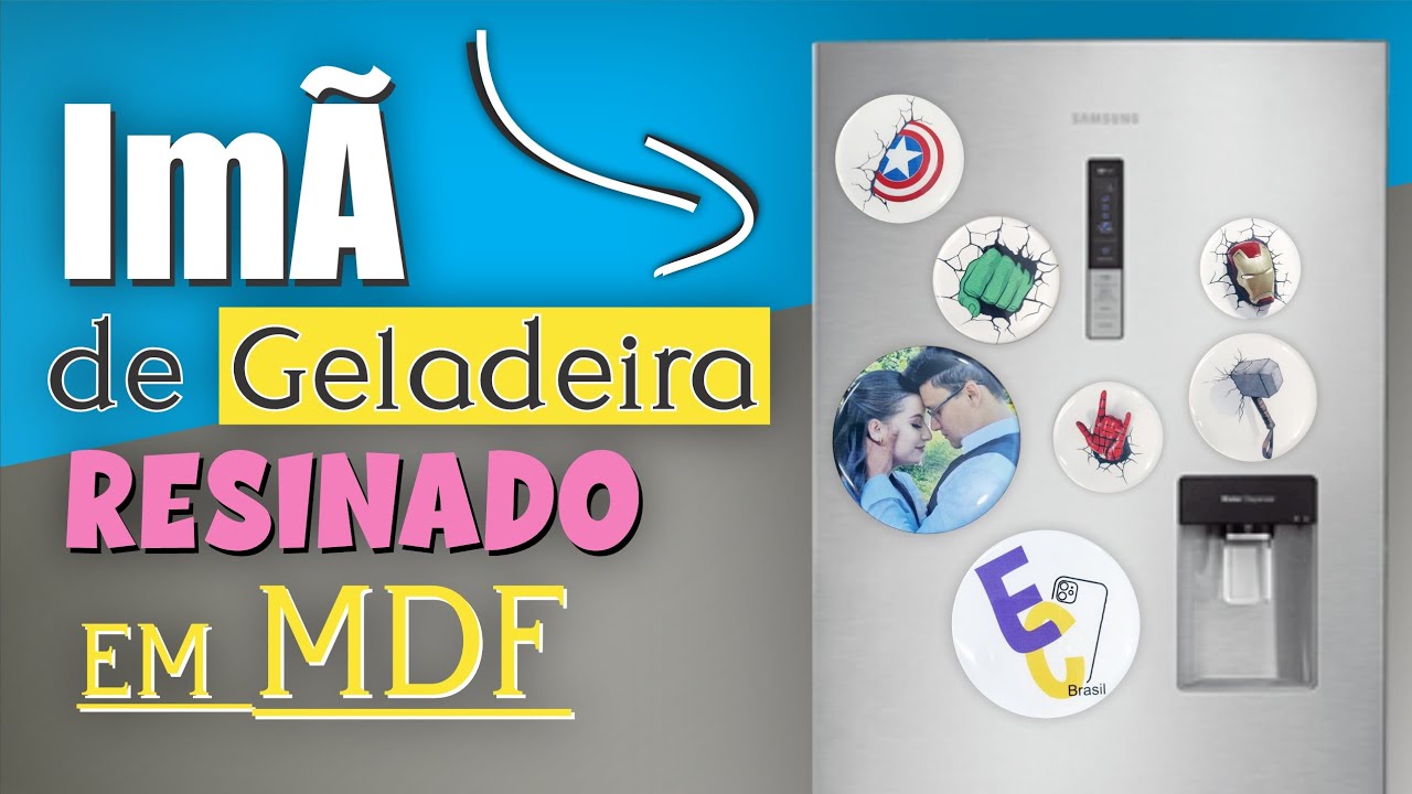 Aprenda a fazer imã de geladeira resinado em MDF