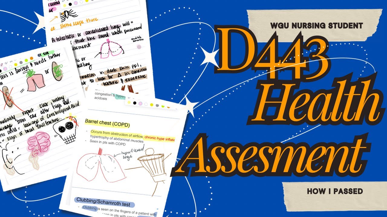 How I Passed WGU D443 Health Assessment | All the resources I used