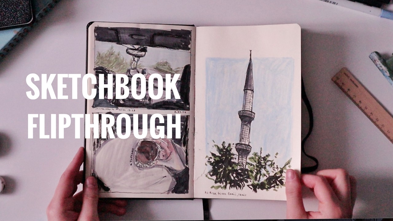 📖 travel sketchbook flip through 🎨✨
