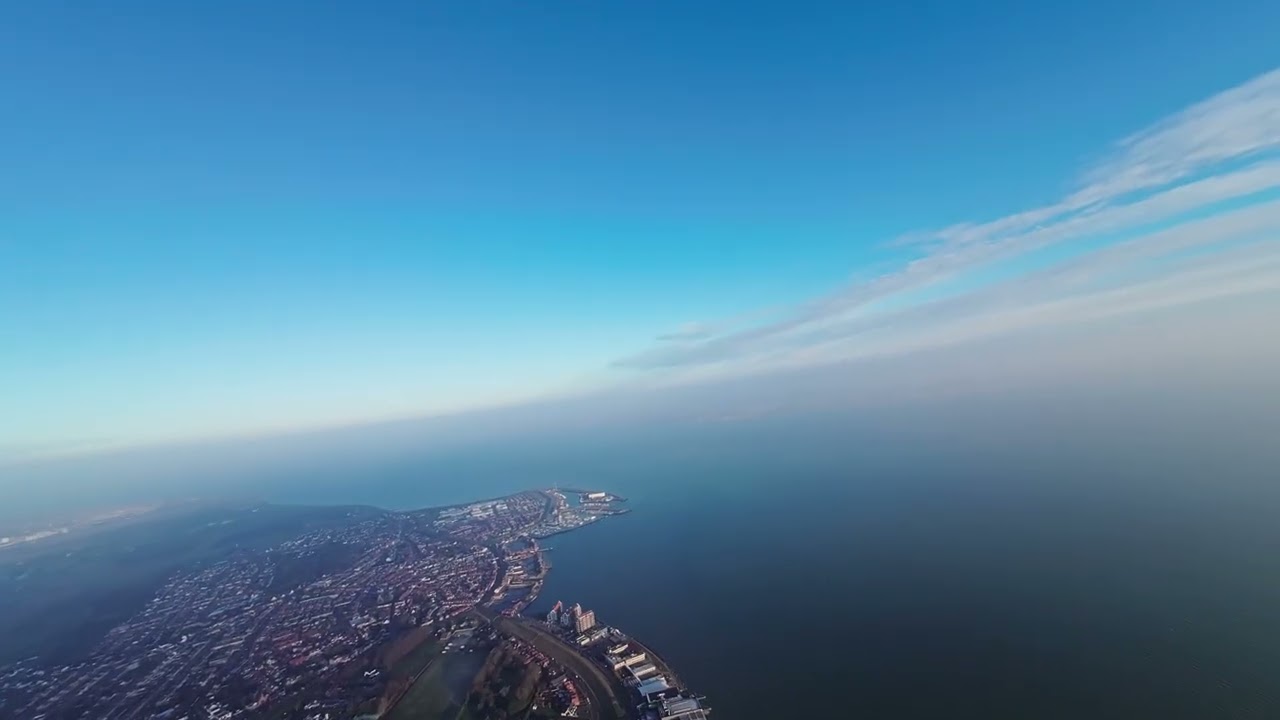 Long flight AR Wing Pro along shore Yerseke