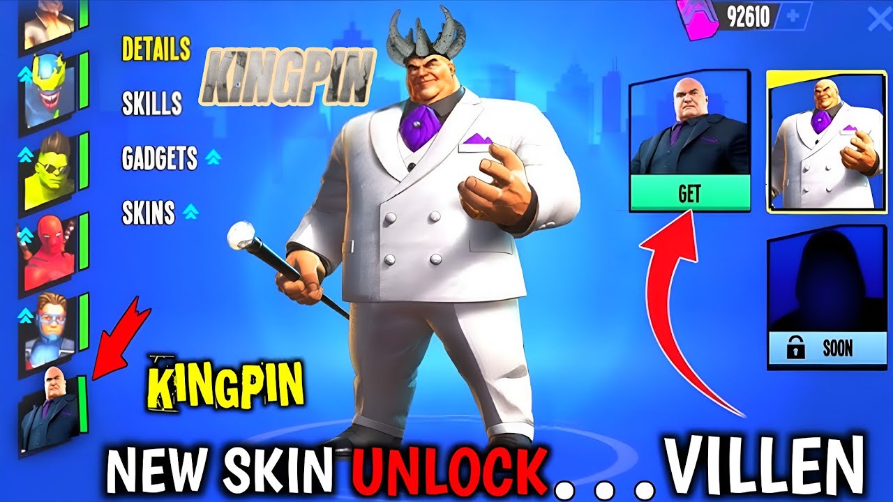 NEW KINGPIN SKIN UNLOCK IN FREE Spider Fighter 3 New Kingpin Mega Update Gameplay 