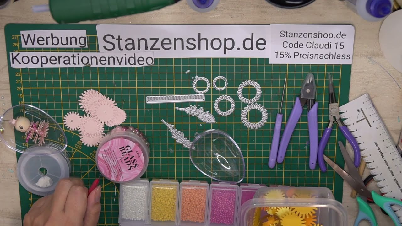 Ich habe Sachen mit der Löwenzahn Stanze gebastelt.