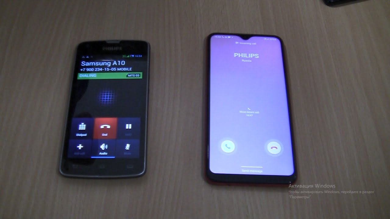 Over the Horizon Incoming call & Outgoing call at the Same Time Samsung Galaxy A10+PHILIPS