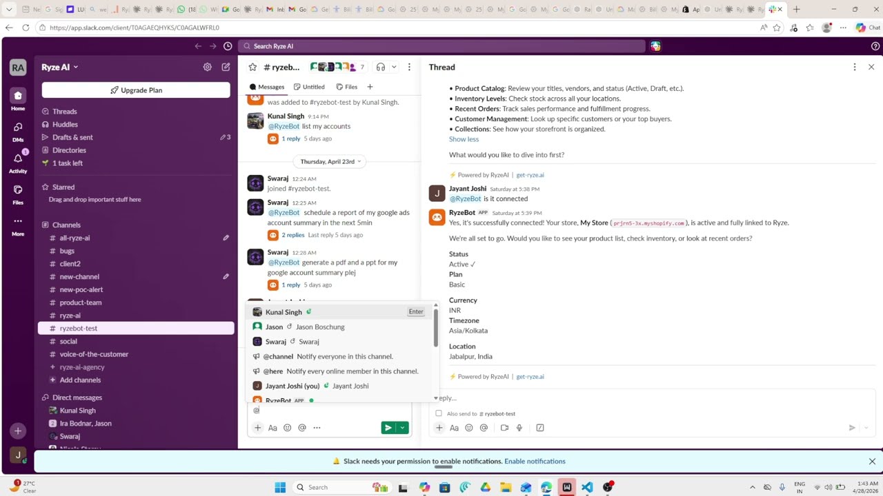 Ryze AI Shopify Demo