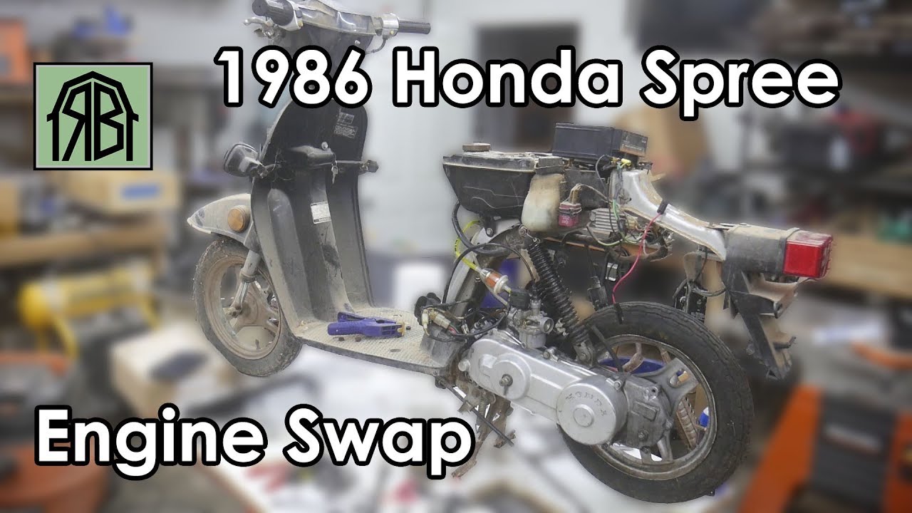 Замена двигателя и ремонт сцепления Honda Spree 1986 года