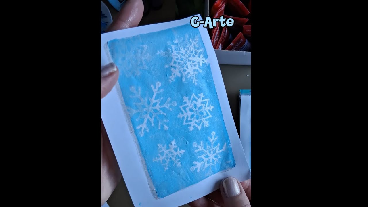 Gelli Plate Printing: neve ❄️! 