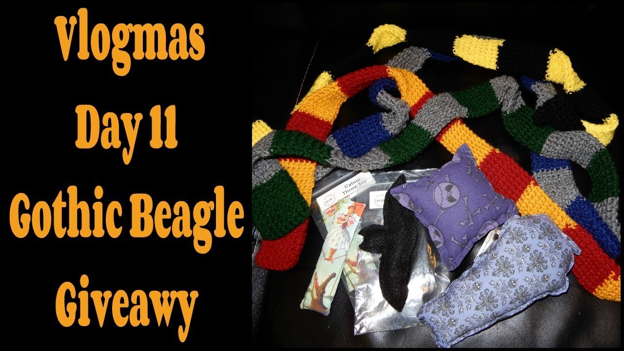 Vlogmas Day 11, Gothic Beagle giveaway