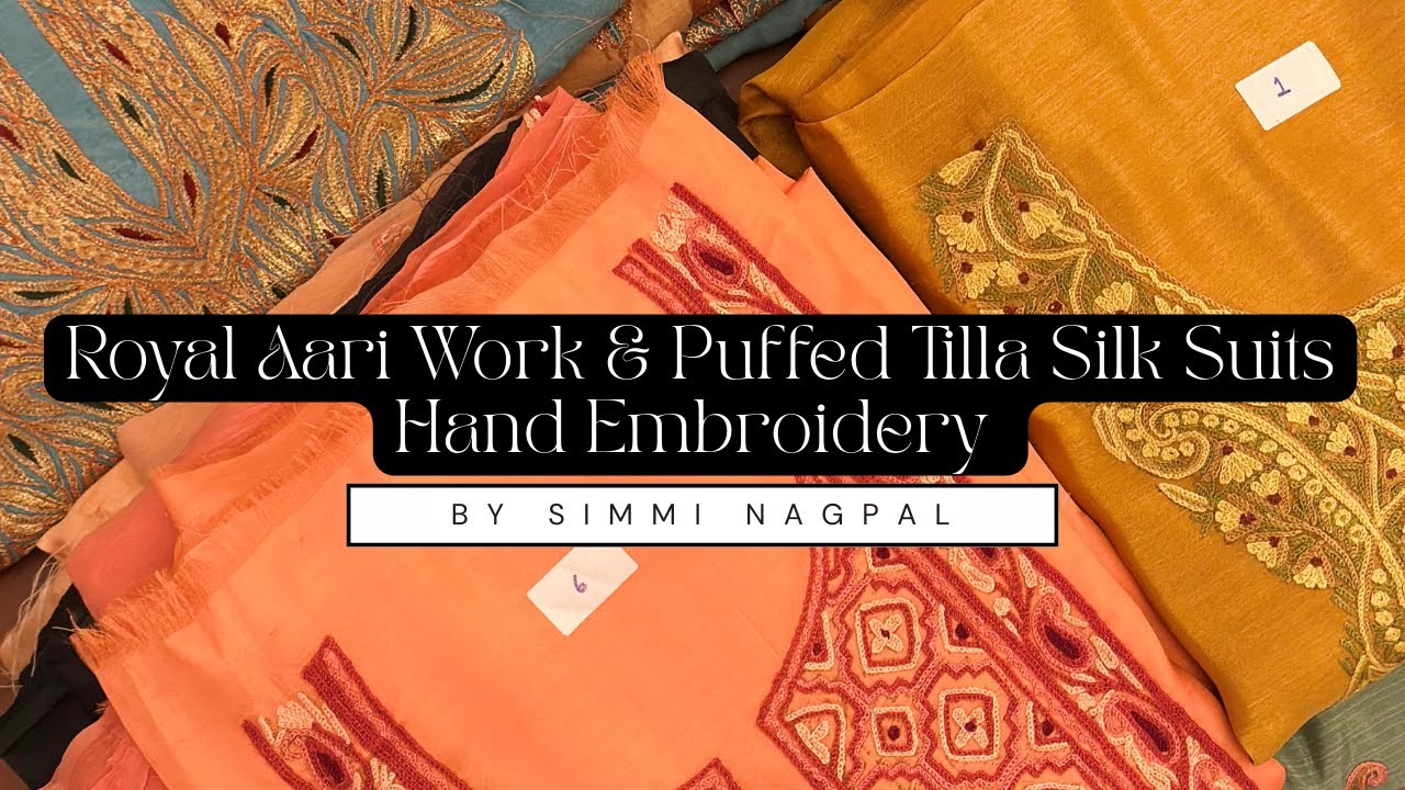🔴 LIVE: Royal Aari Work & Puffed Tilla Silk Suits |  Exclusive Hand Embroidery 2026