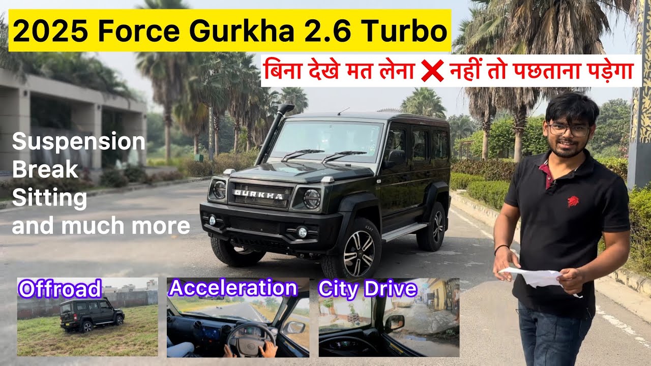 New Force Gurkha 5 Door FM2.6cr Turbo Full Drive Review Comfort Aceleration Offroad CityDrive Price