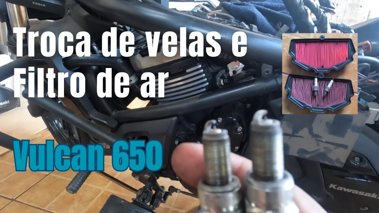 TROCA DE FILTRO DE AR E VELAS DA KAWASAKI VULCAN 650 | PASSO A PASSO