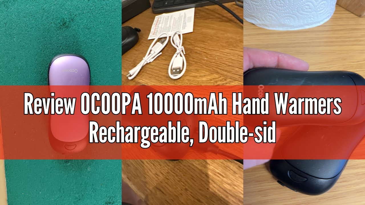 Review OCOOPA 10000mAh Hand Warmers Rechargeable, Double-sided Heating Magnetic USB Handwarmers, 4 H