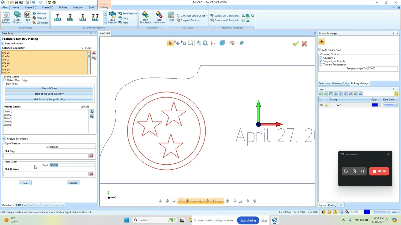 BobCAD CAM V36  Photo To Carve For Desktop CNC Routers