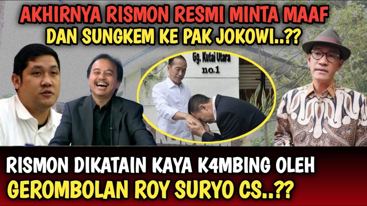SAH,, AKHIRNYA RISMON RESMI SUNGKEM KE PAK JOKOWI,, ROY SURYO CS SEBUT RISMON CIUT KAYA K4MB1NG..??