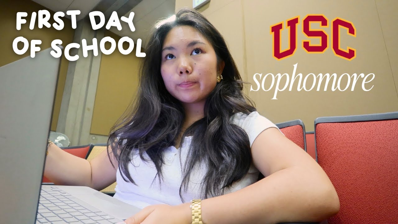 first day of college at USC | business classes & balancing content creation