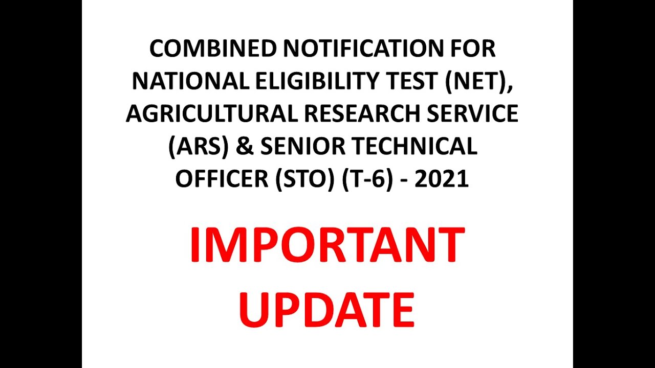 ARS 2021, ICAR NET 2021 postponed I new dates of exam I NOTIFICATION ASRB NET, ARS STO I UPDATE