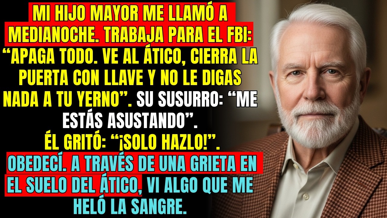 Mi hijo mayor me llamó a medianoche (trabaja para el FBI): “Escóndete en el ático. Ahora.