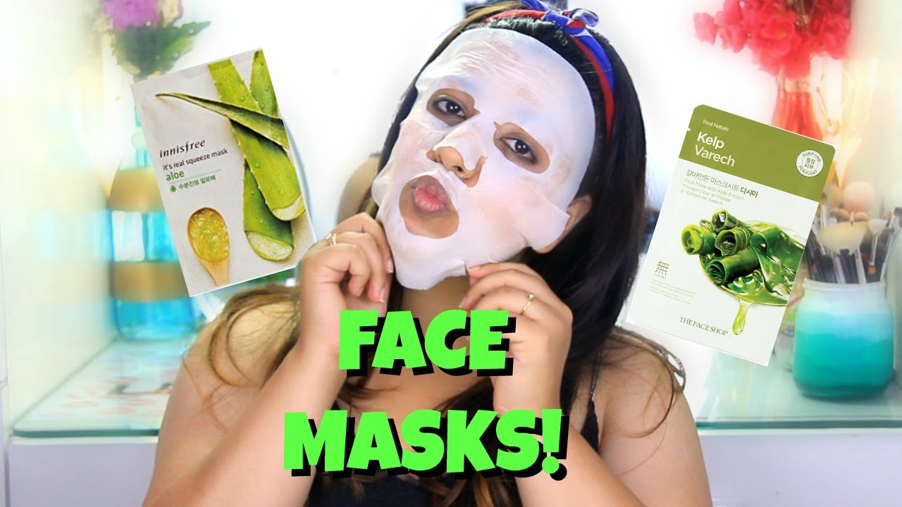 FACE SHOP SHEET MASK vs INNISFREE SHEET MASK REVIEW & COMPARISON