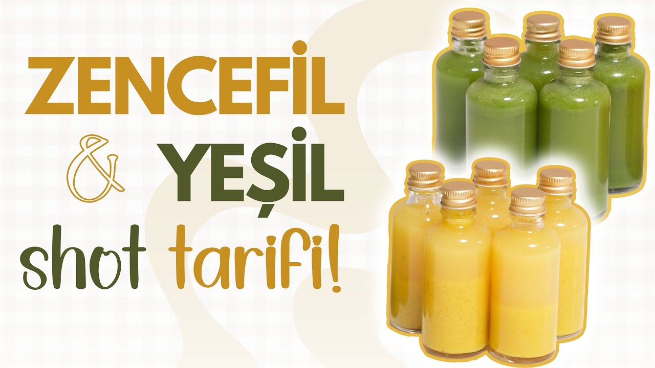 ZENCEFİL VE YEŞİL SHOT TARİFİ | Fondöteni Bırakma Garantili!