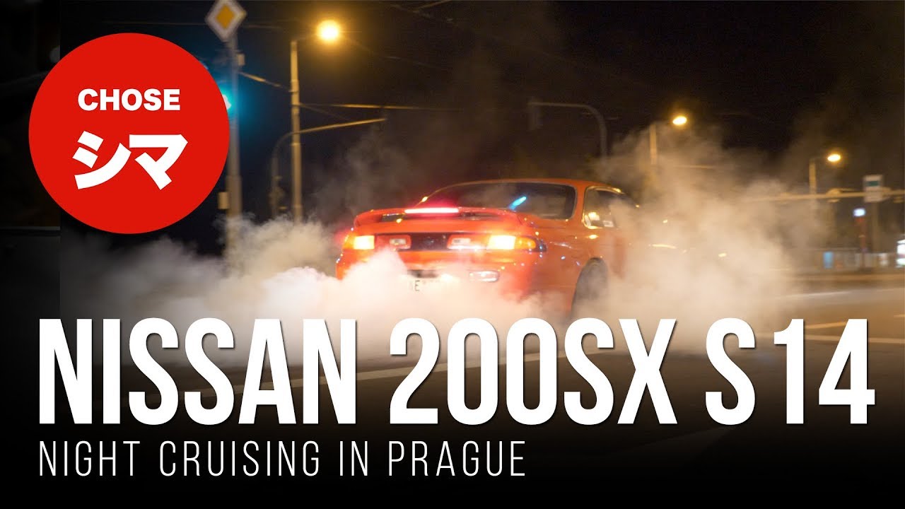 Night cruising with Nissan 200SX in Prague