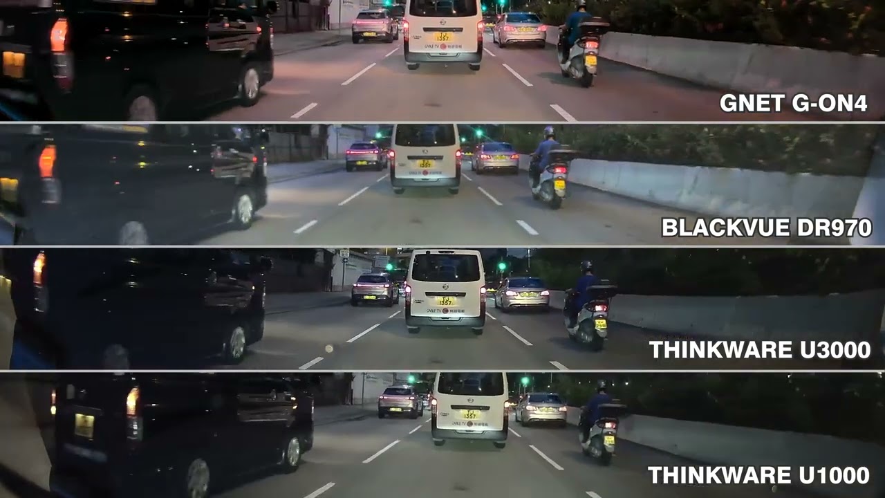 COMPARING 4K DASH CAM : GNET GON4 vs Blackvue DR970X vs Thinkware U1000 vs Thinkware U3000