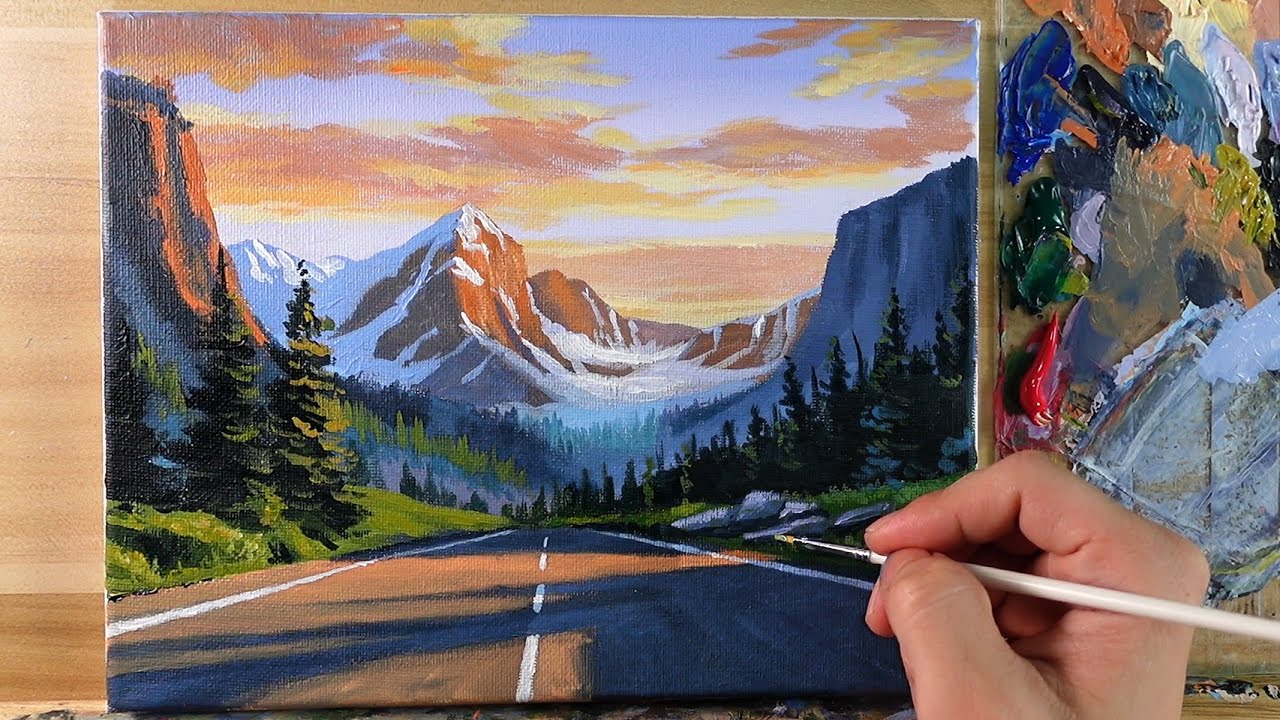 How to Paint Country Road / Acrylic Painting / Correa Art
