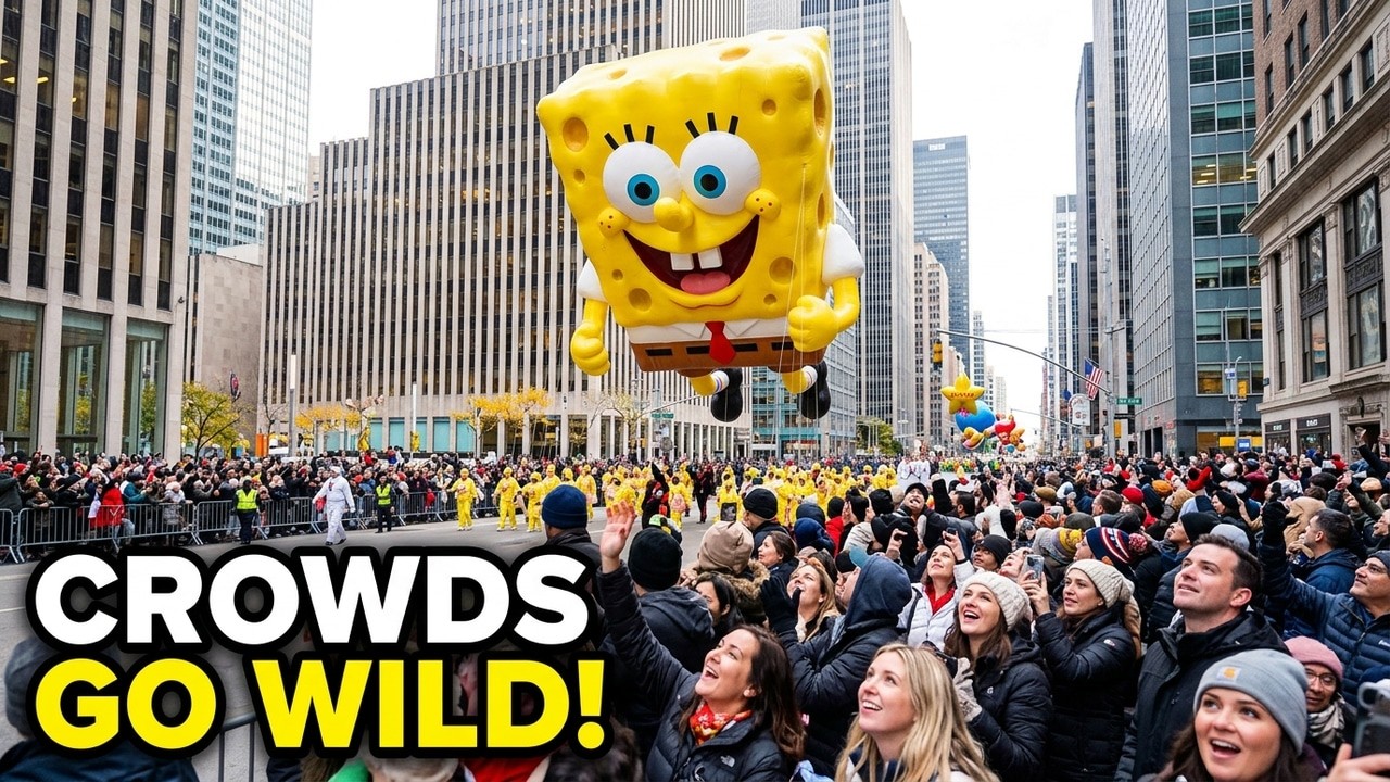 NEW YORK Crowds Go Wild for Giant Parade Balloons! 2025 macy's