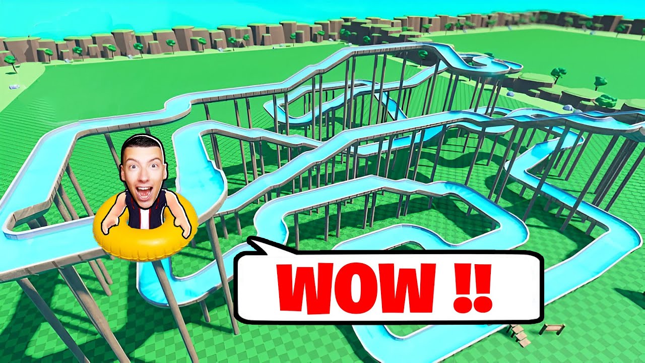 CONSTRUISEZ UN TOBOGGAN AQUATIQUE EN DÉSORDRE ET GLISSEZ DESSUS VOUS-MÊME...! ? 😹 🥶 🙈 ROBLOX