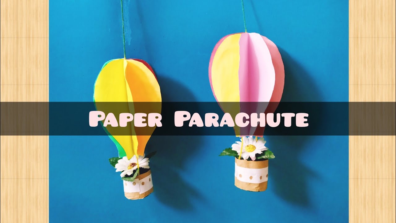 HOW TO MAKE MINI PAPER PARACHUTE |  DIY  HOMEMADE PARACHUTE