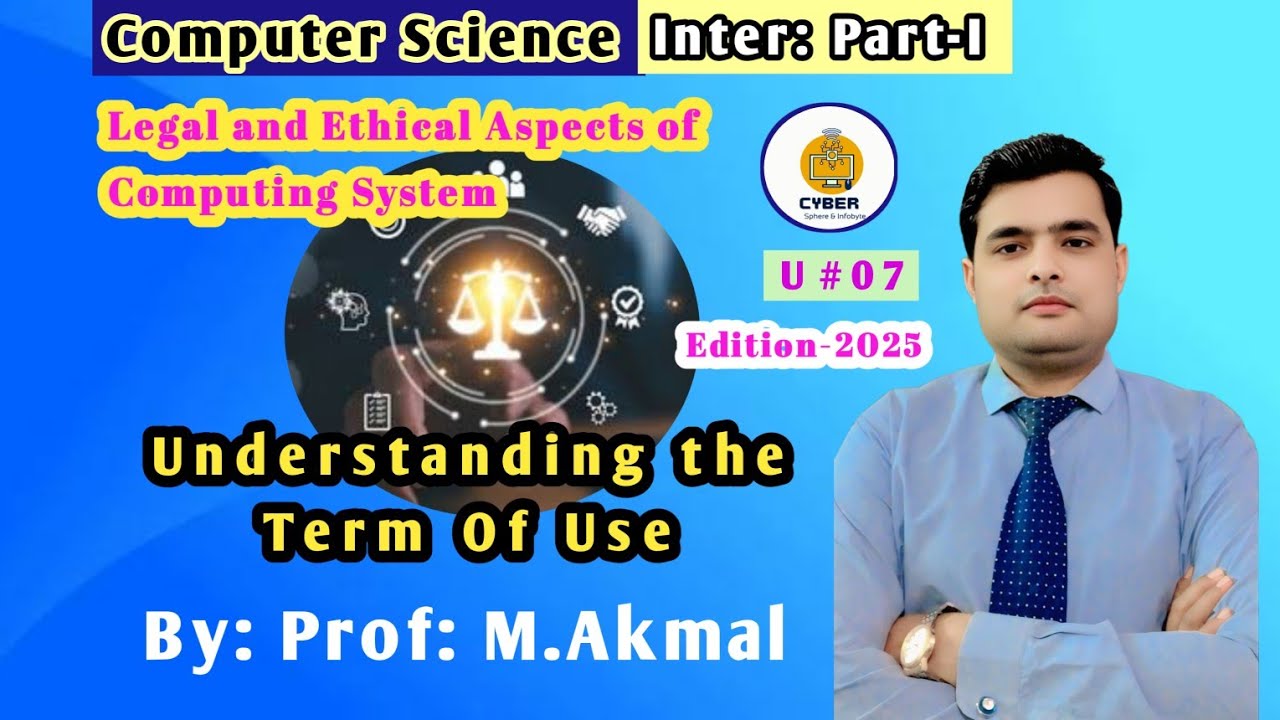 What are the LEGAL Aspects of Computing Systems? Computer Science Inter: Part-I Unit#07 Edition-2025