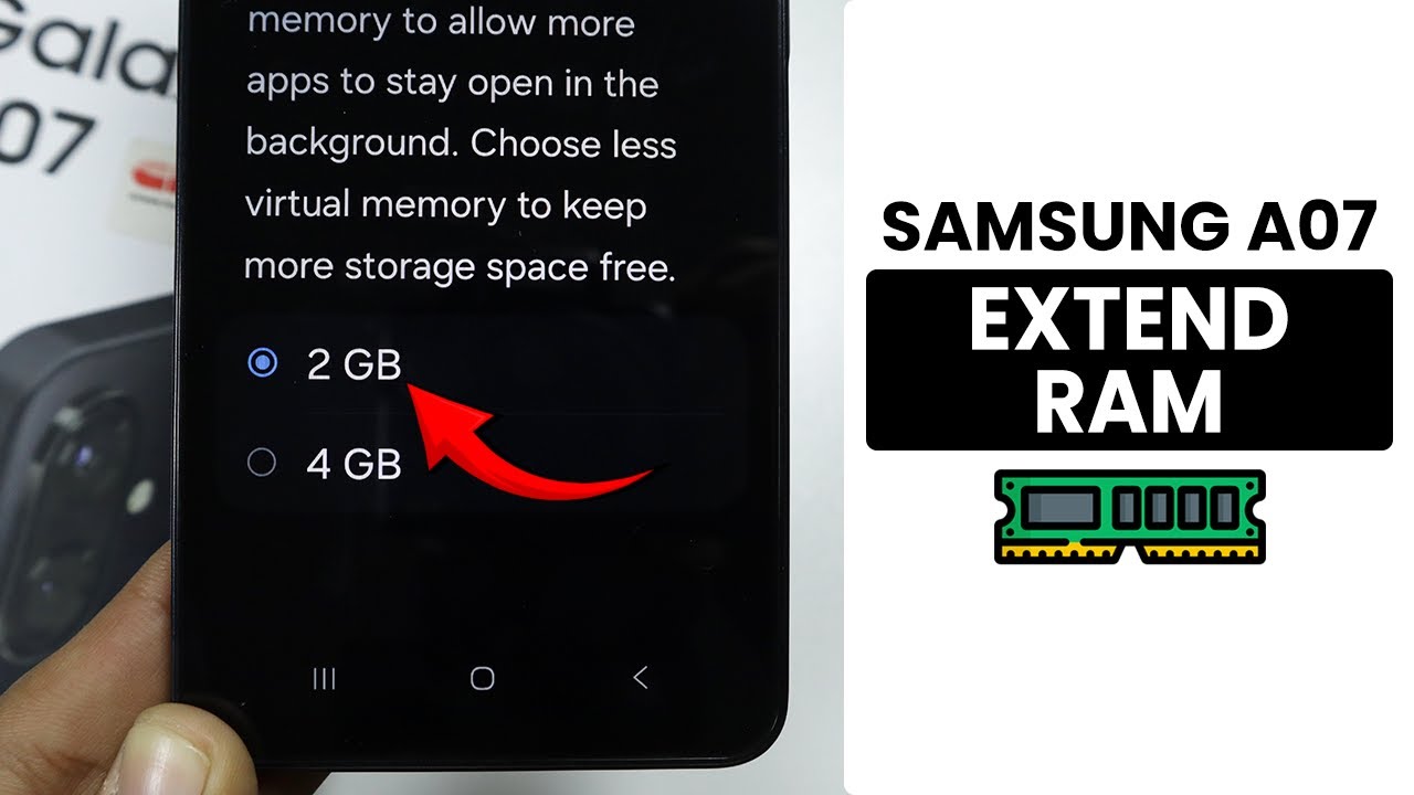 Jak rozszerzyć pamięć RAM w Samsungu A07 - Włącz RAM Plus