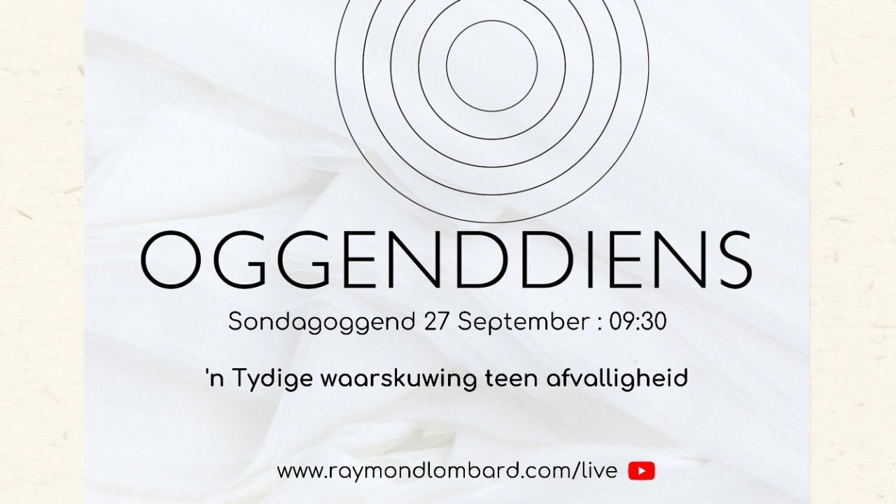 'n Tydige waarskuwing teen afvalligheid